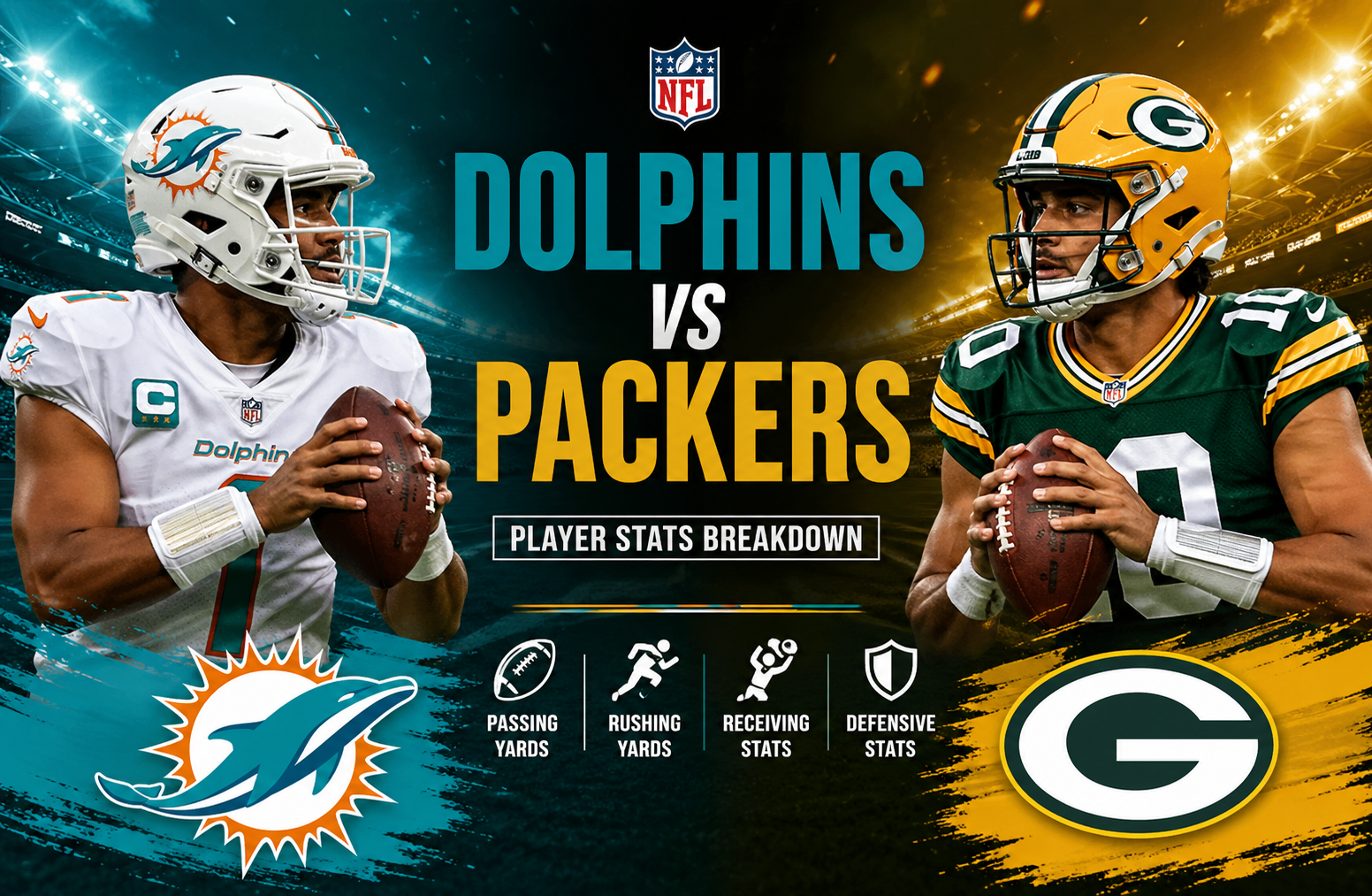 Miami Dolphins vs Green Bay Packers Match Player Stats