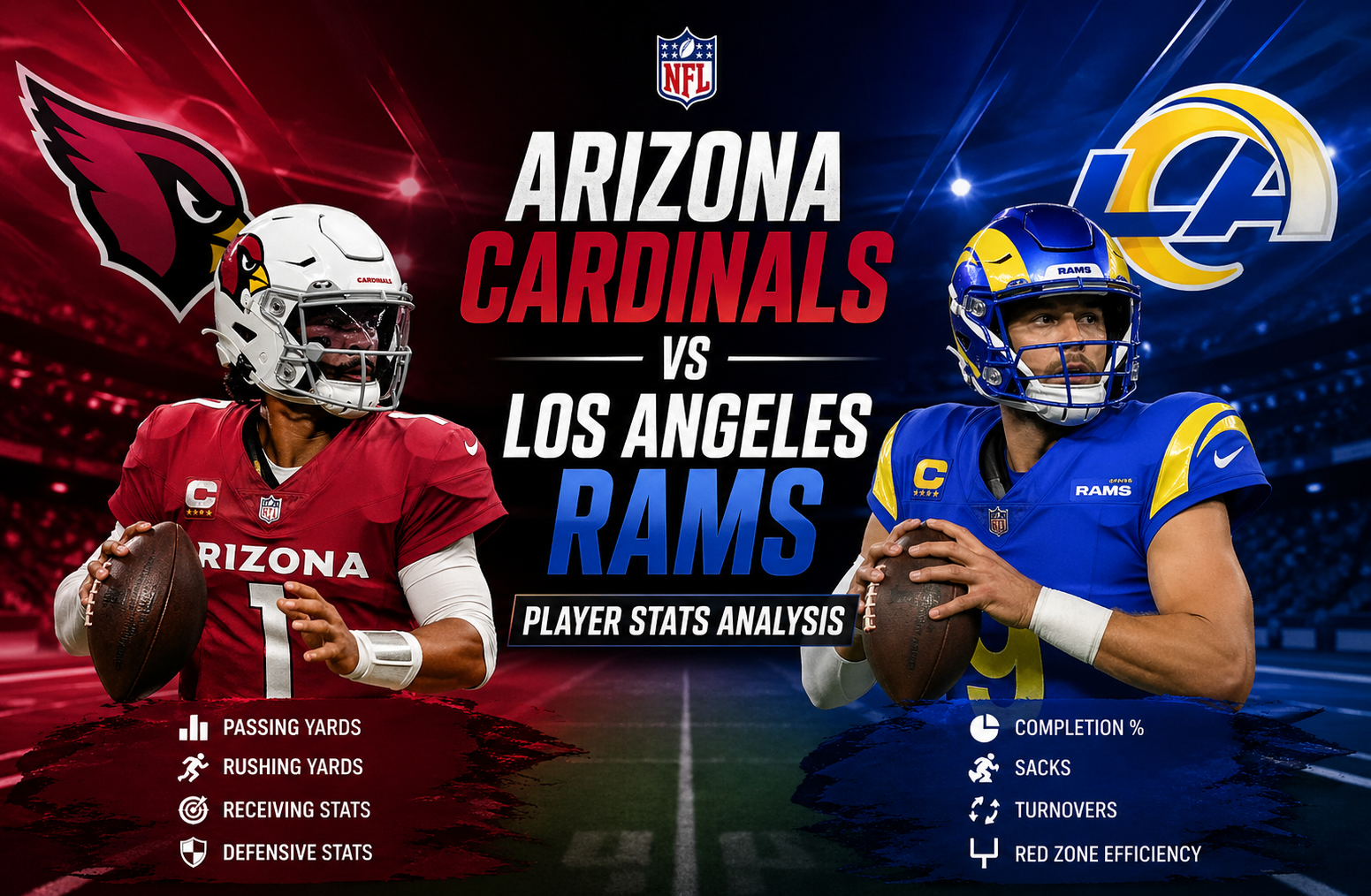 Arizona Cardinals vs Los Angeles Rams Match Player Stats