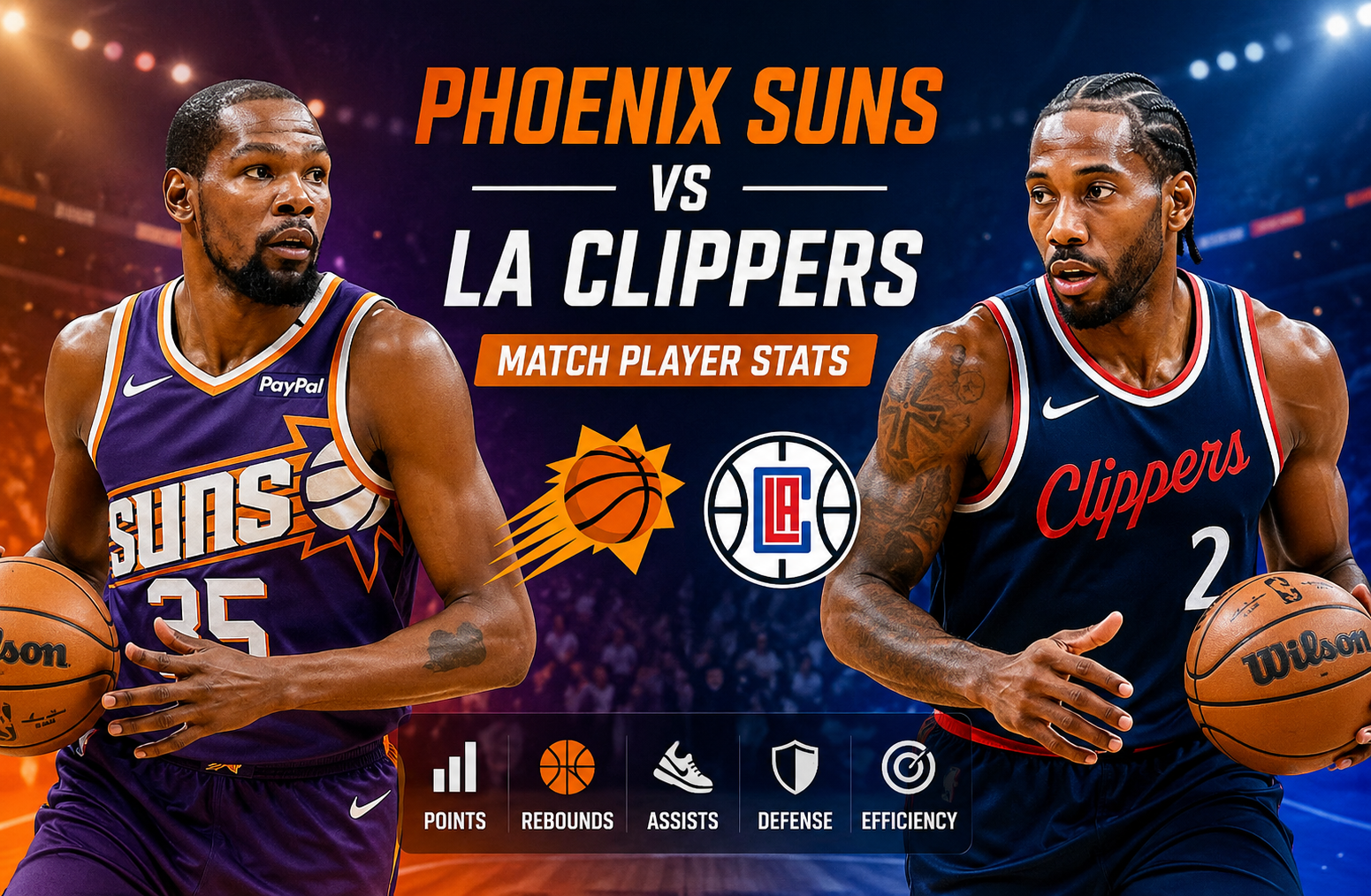 Phoenix Suns vs LA Clippers Match Player Stats