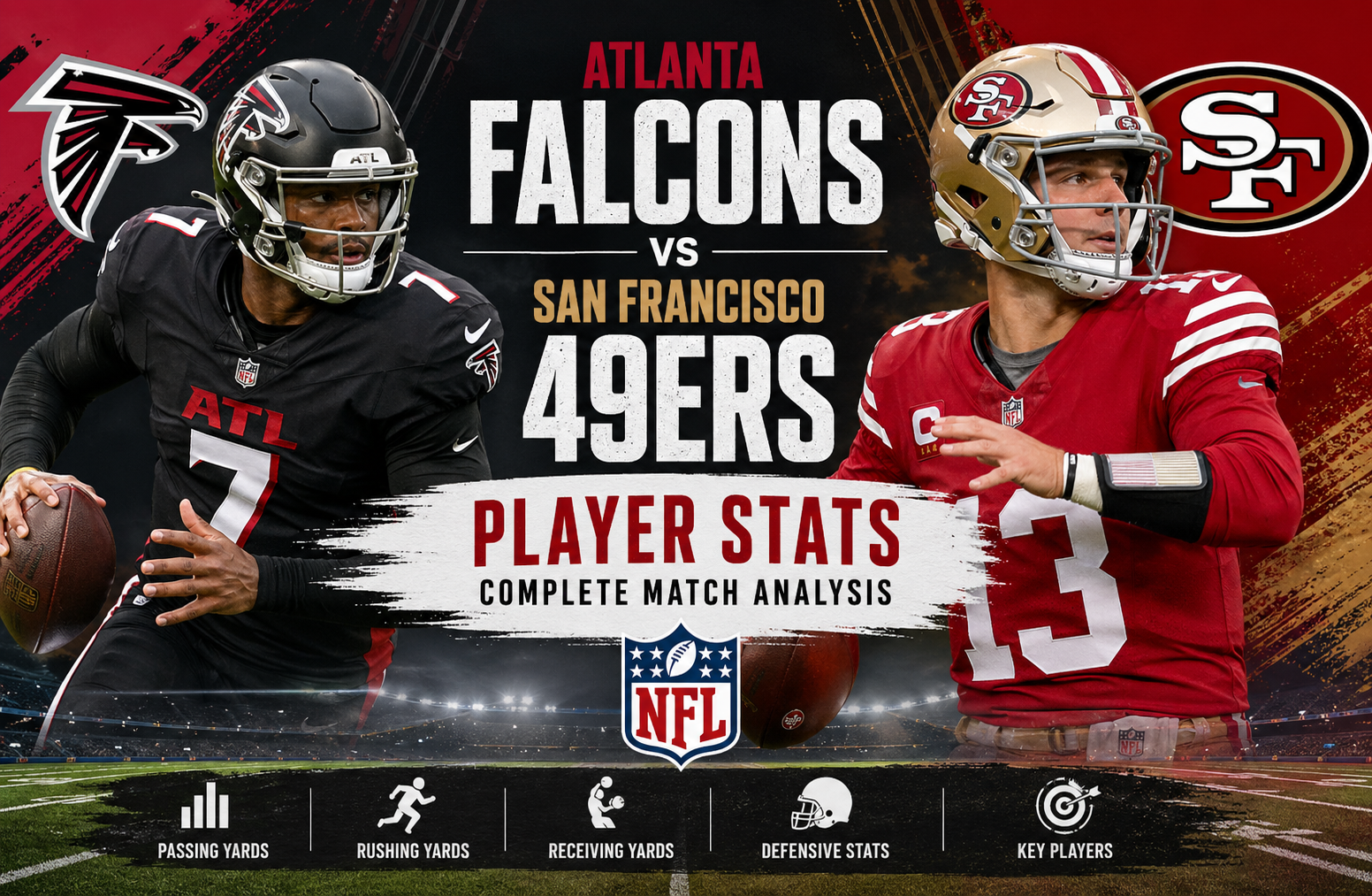 Atlanta Falcons vs 49ers Match Player Stats