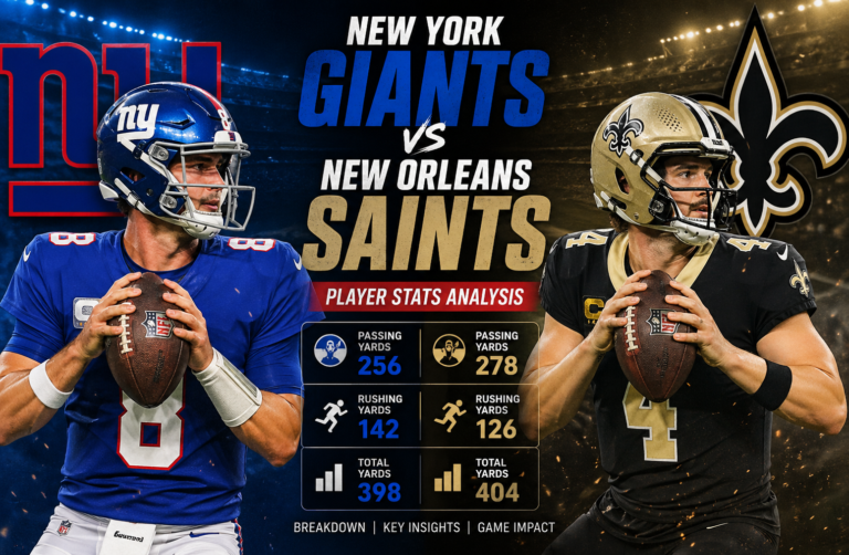 New York Giants vs New Orleans Saints Match Player Stats