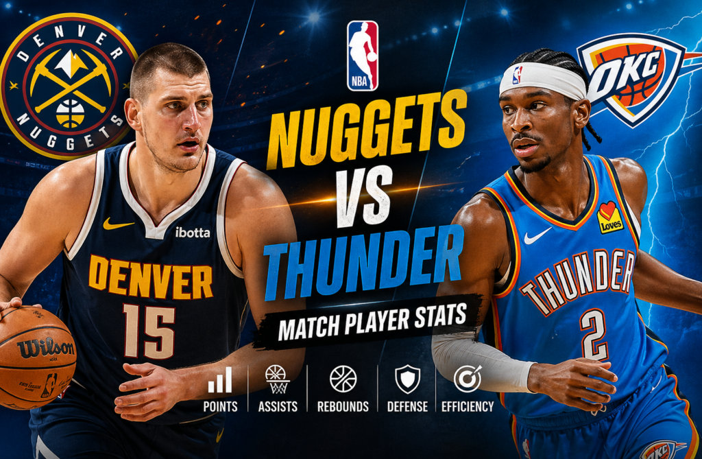Denver Nuggets vs OKC Thunder Match Player Stats