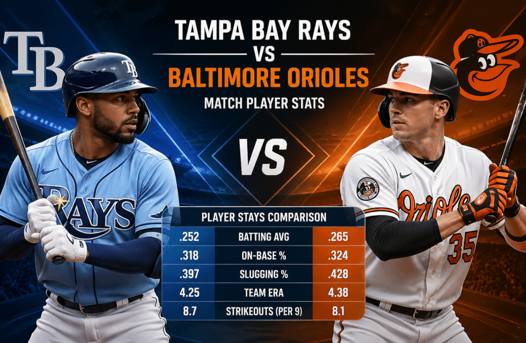 Tampa Bay Rays vs Baltimore Orioles Match Player Stats