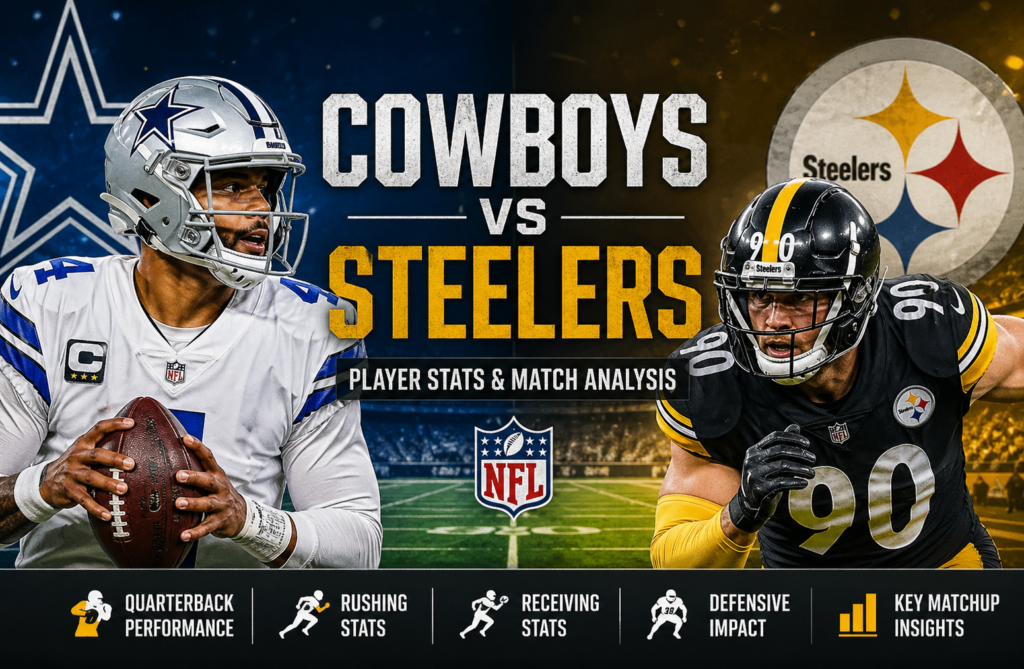 Dallas Cowboys vs Steelers Match Player Stats