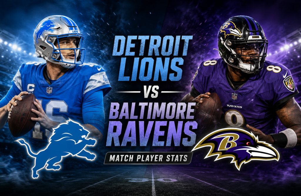 Detroit Lions vs Baltimore Ravens Match Player Stats