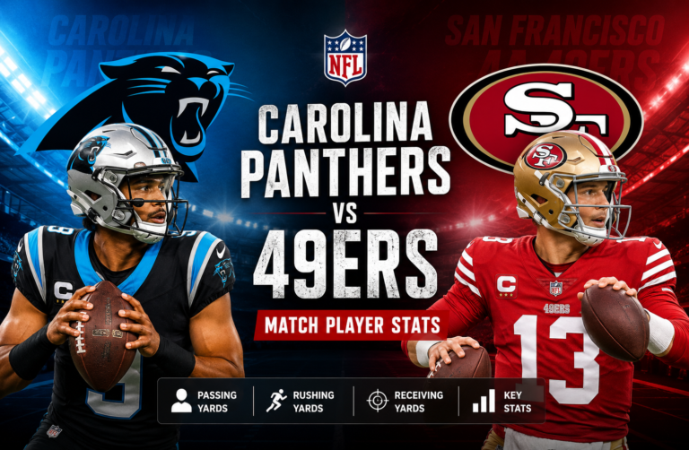 Carolina Panthers vs 49ers Match Player Stats