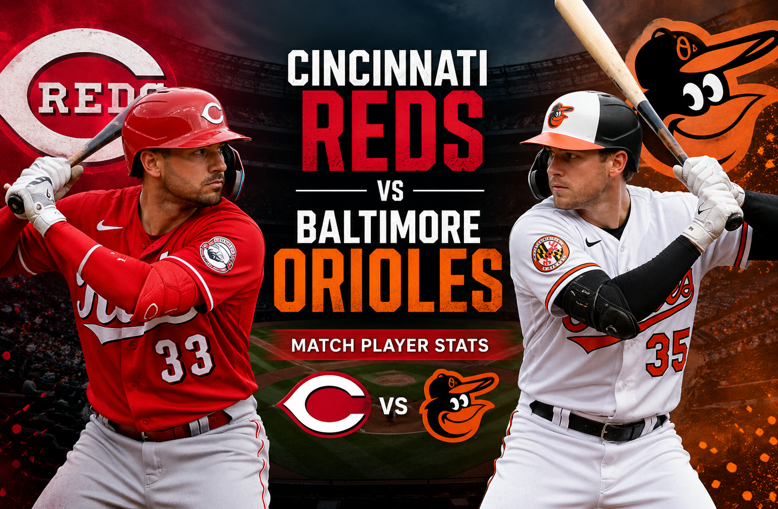 Cincinnati Reds vs Baltimore Orioles Match Player Stats