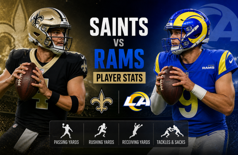 New Orleans Saints vs Los Angeles Rams Match Player Stats