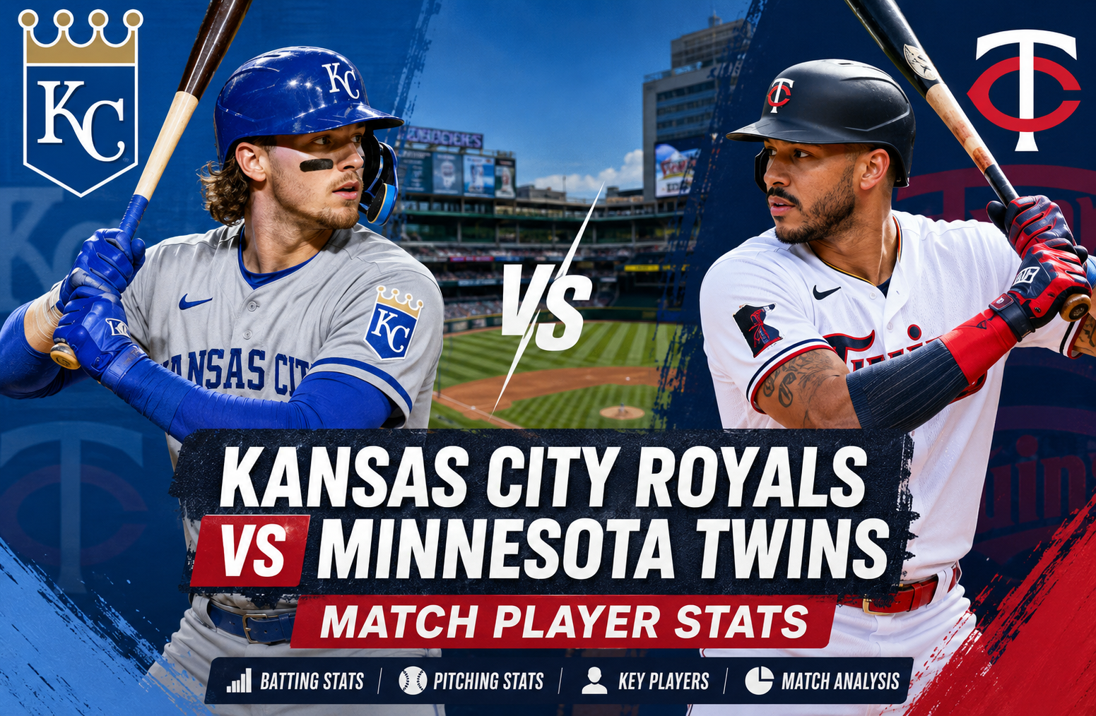 Kansas City Royals vs Minnesota Twins Match Player Stats